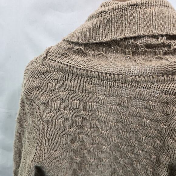 Anthropologie Sweater Womens XXS Brown Cardigan Wool Open Talula Basketweave - Picture 6 of 11